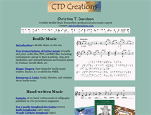Tablet Screenshot of ctdcreations.com